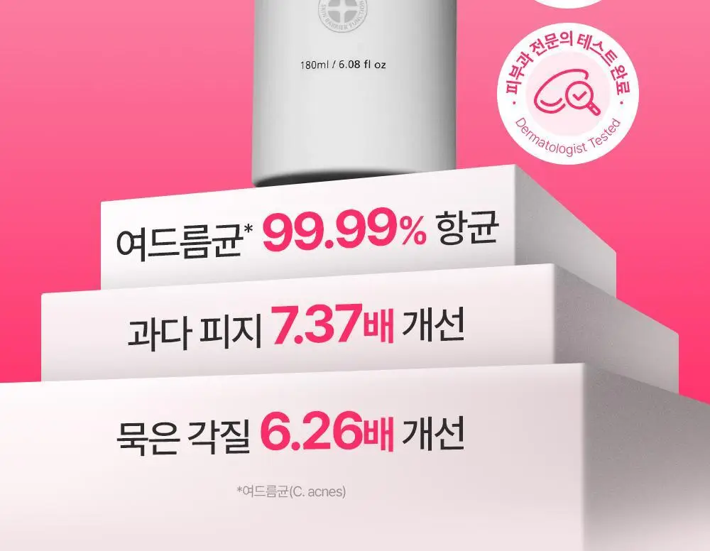 [트러블 피부 추천/여드름균 항균 클렌징] 제로이드 핌프로브 젤 클렌저 180ml 상세페이지 2